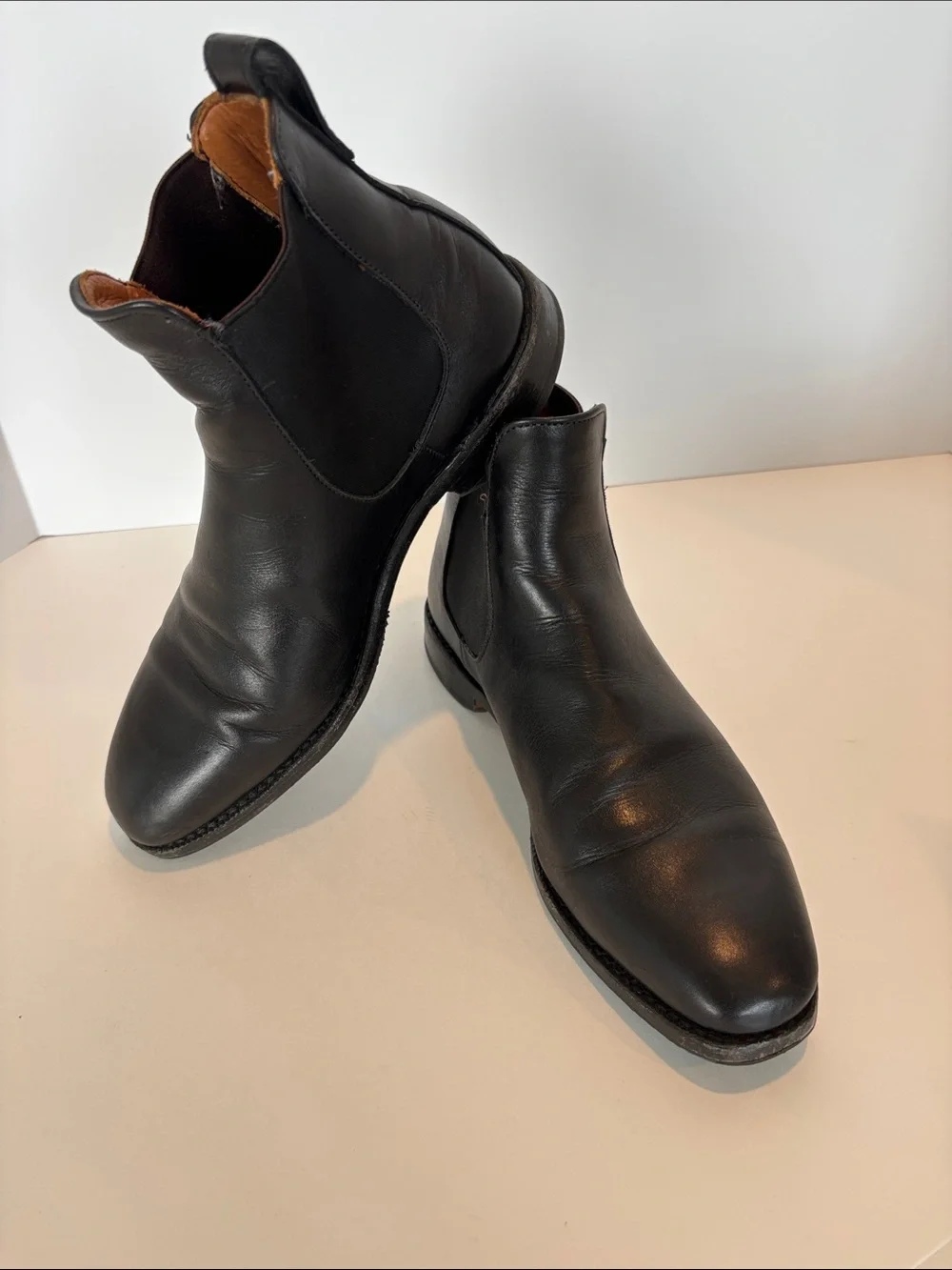 Men's Allen Edmonds Liverpool Black Leather Chelsea Slip-Boots - Size 8.5 E